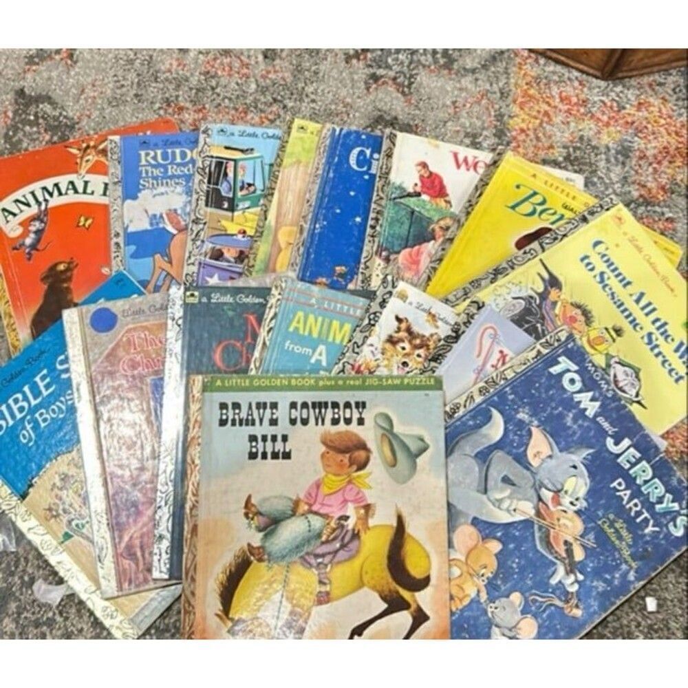 Little golden book collection 1950 vintage 16pc